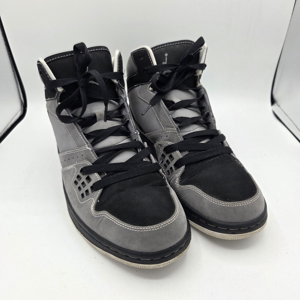 Nike Jordan 1 Flight 37204-002 Gray Black Mens Basketball Shoe Size 12